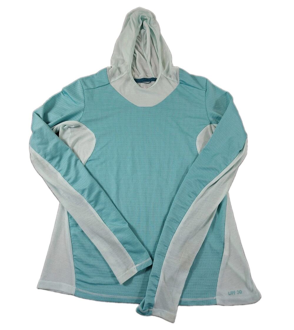 Hoka Airolite Hoody LS Shirt Womens S Blue Lightweight Running Hiking Outdoor - Picture 1 of 14